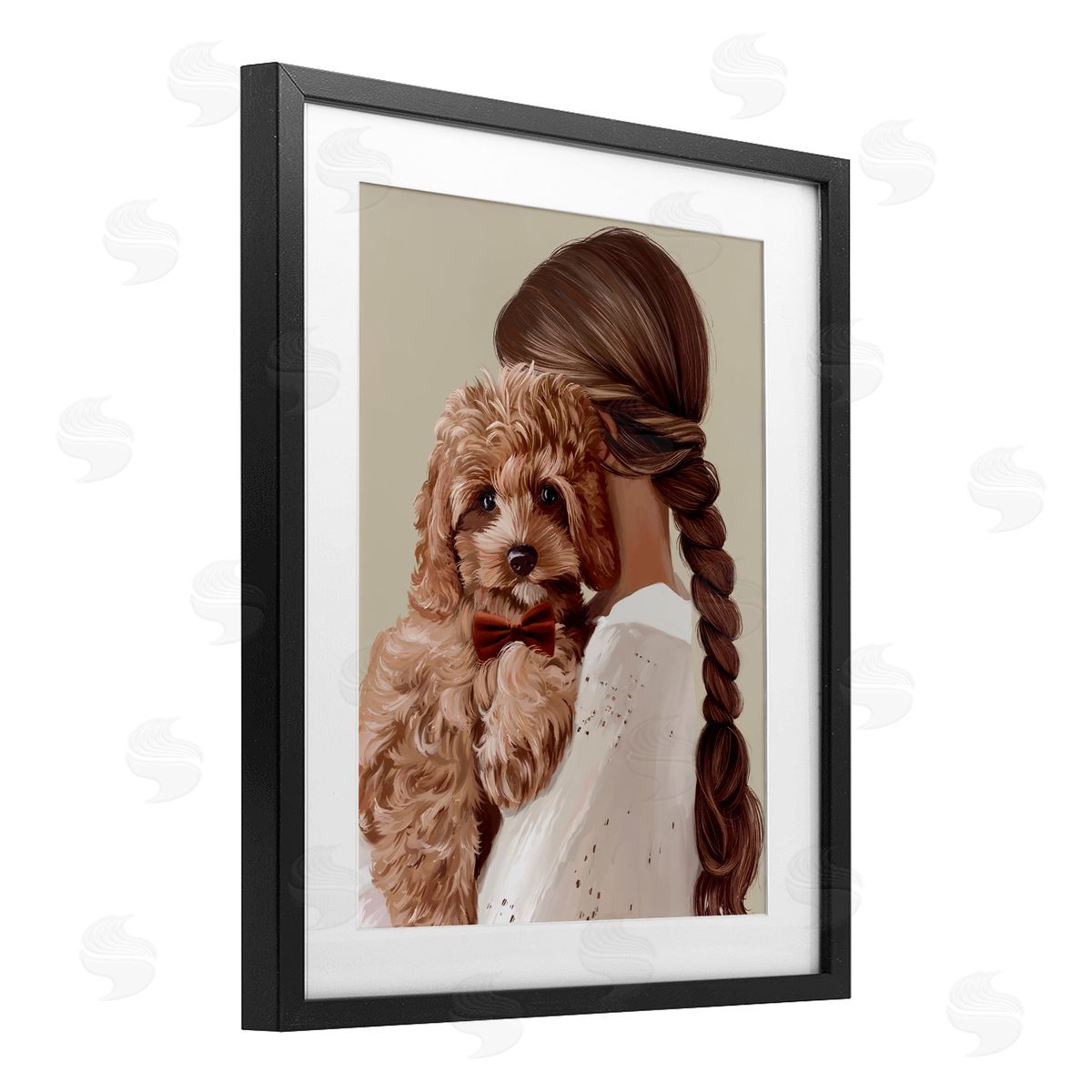 Anna Lischenko Girl And Puppy Friendship Canvas Wall Art Print
