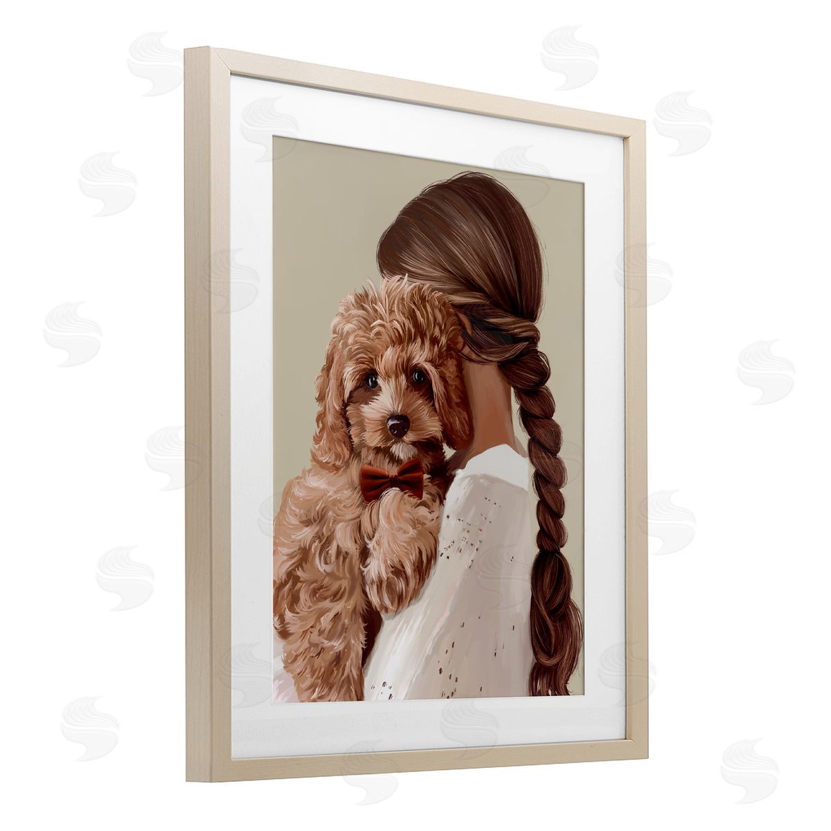 Anna Lischenko Girl And Puppy Friendship Canvas Wall Art Print