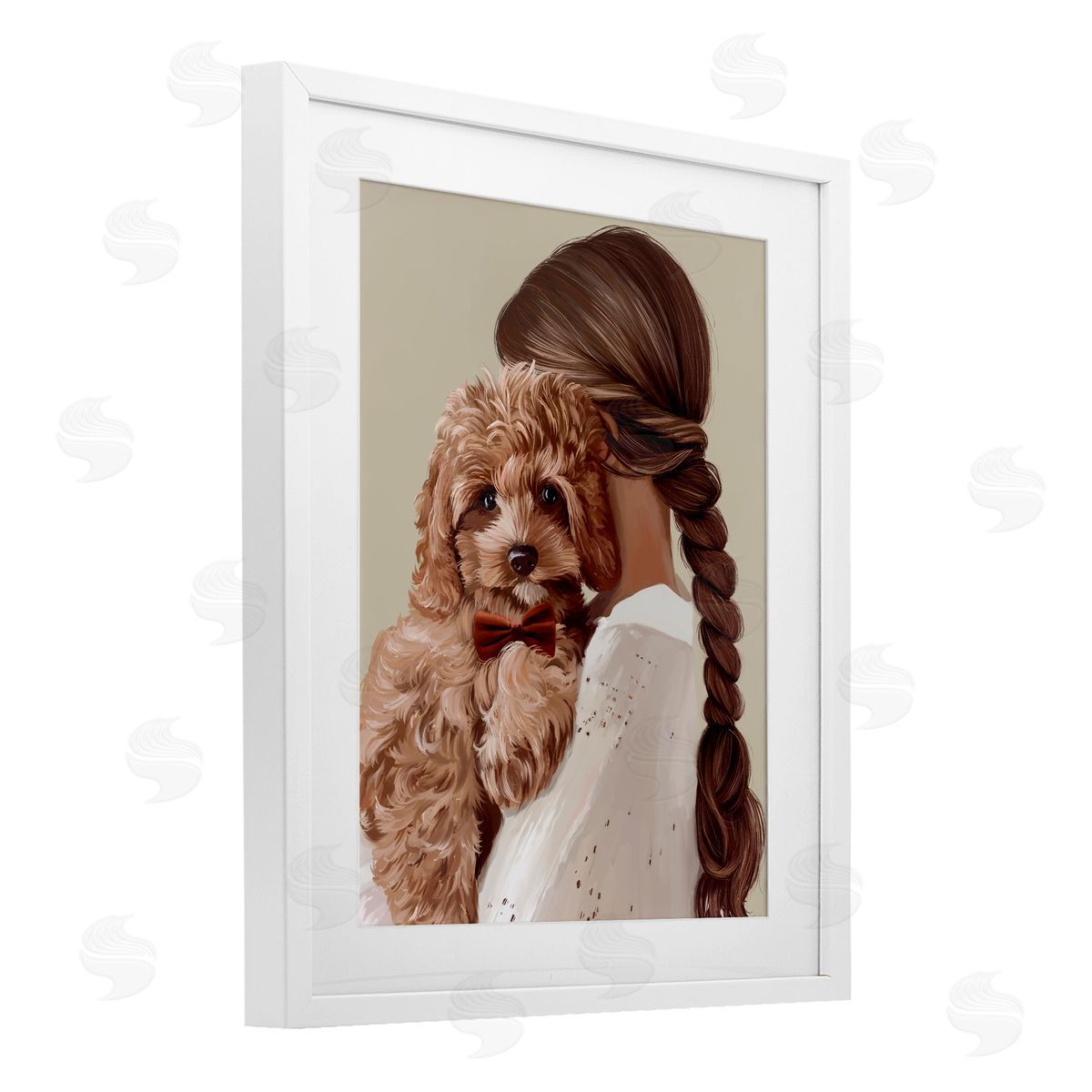 Anna Lischenko Girl And Puppy Friendship Canvas Wall Art Print