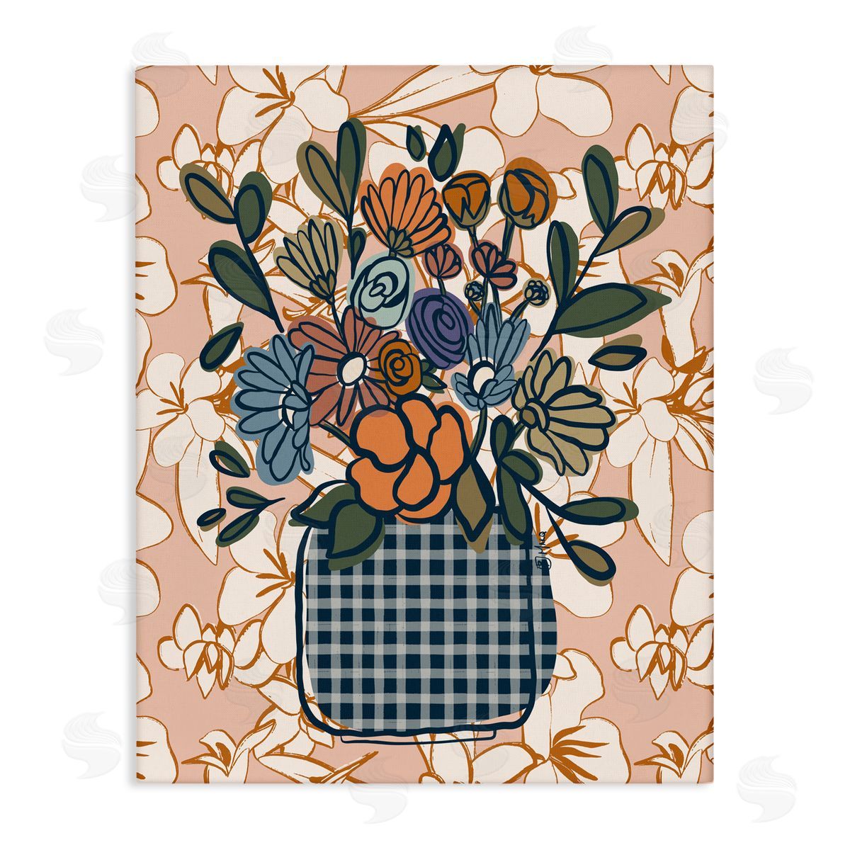 Beki Marquardt Little Garden Flower Bouquet Canvas Wall Art Print