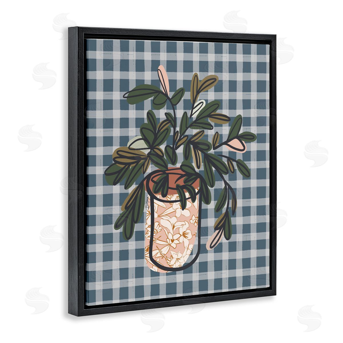 Beki Marquardt Conservatory Gardens on Plaid Canvas Wall Art Print