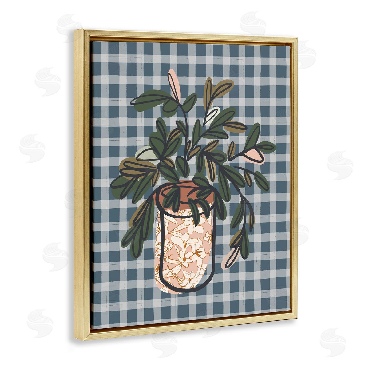 Beki Marquardt Conservatory Gardens on Plaid Canvas Wall Art Print