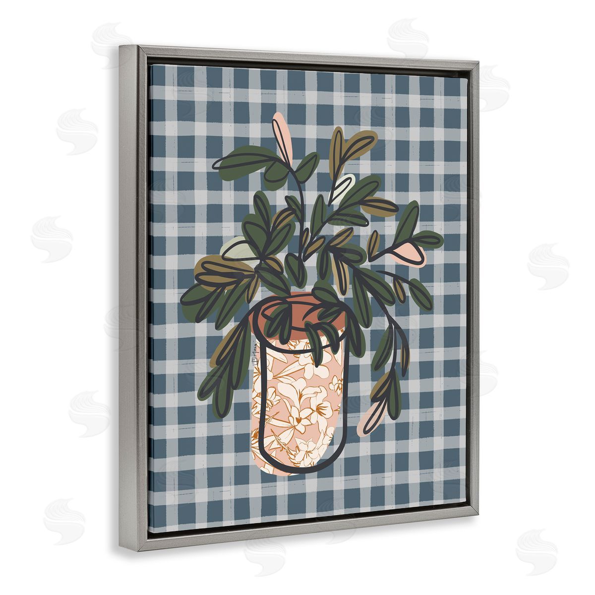 Beki Marquardt Conservatory Gardens on Plaid Canvas Wall Art Print