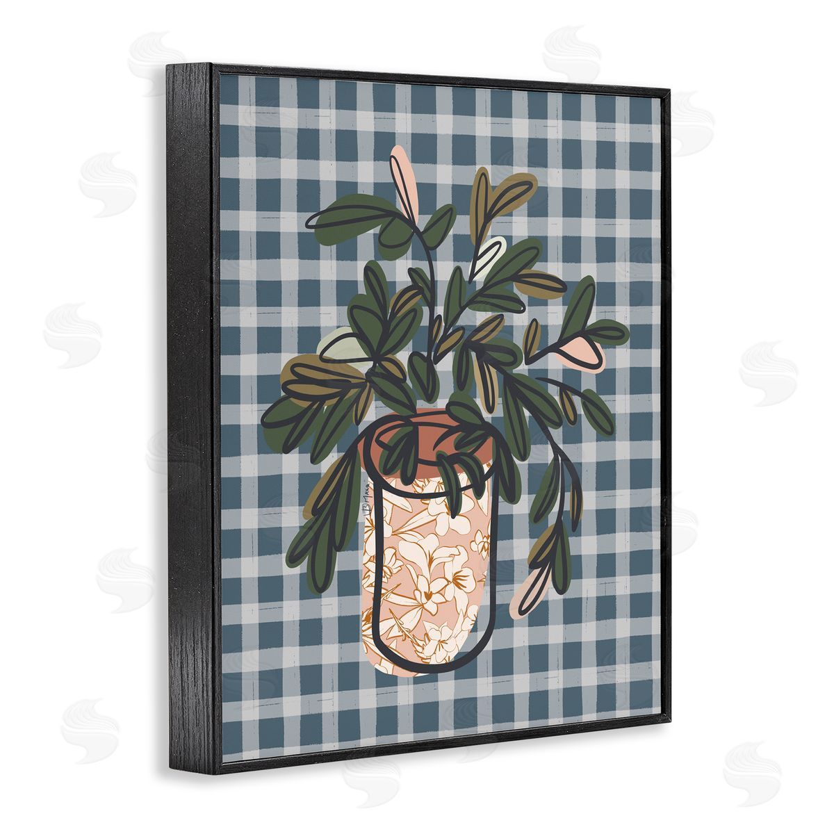 Beki Marquardt Conservatory Gardens on Plaid Canvas Wall Art Print