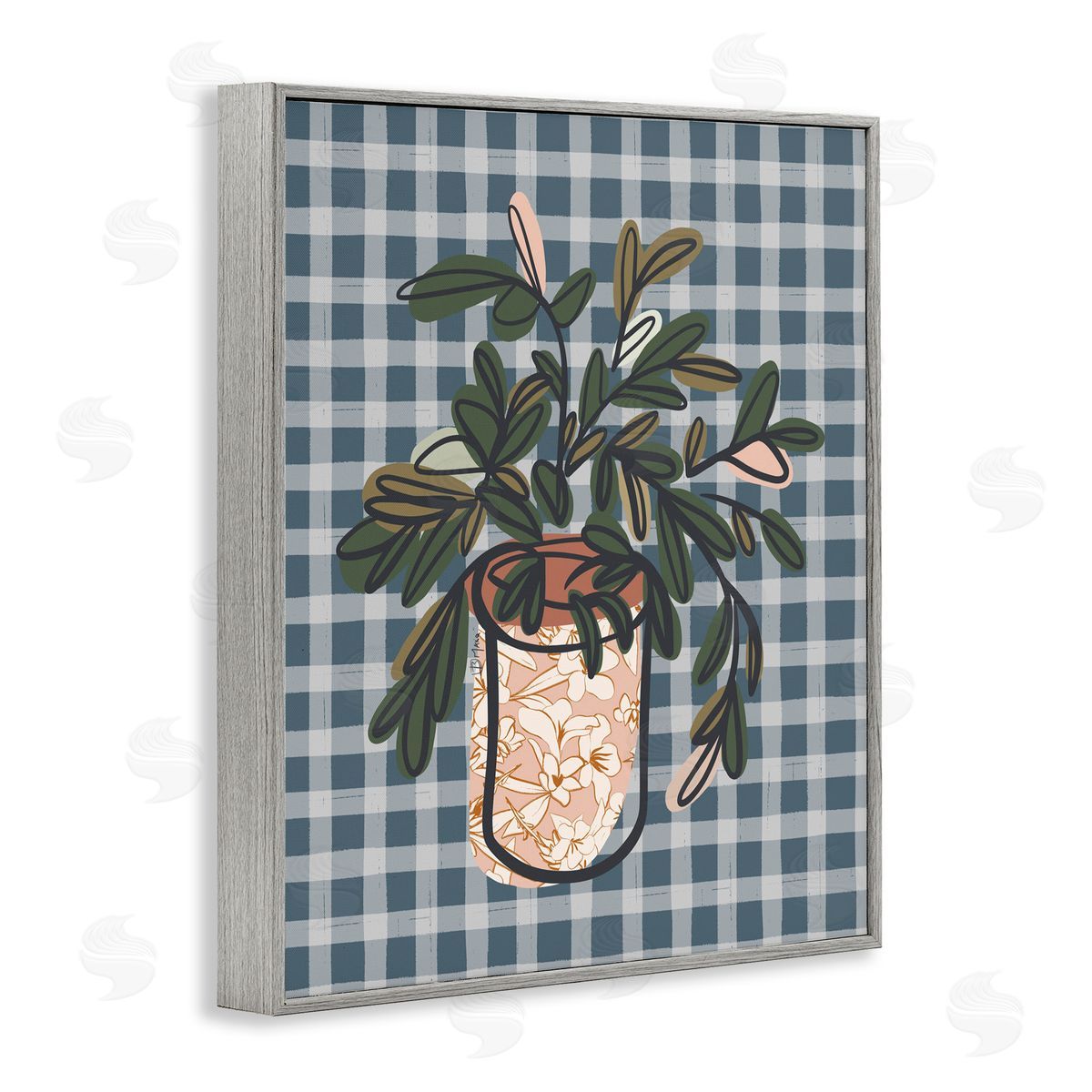 Beki Marquardt Conservatory Gardens on Plaid Canvas Wall Art Print