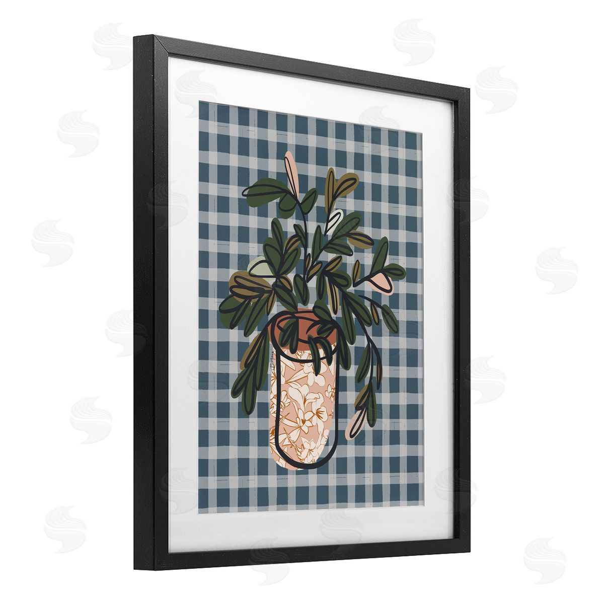 Beki Marquardt Conservatory Gardens on Plaid Canvas Wall Art Print