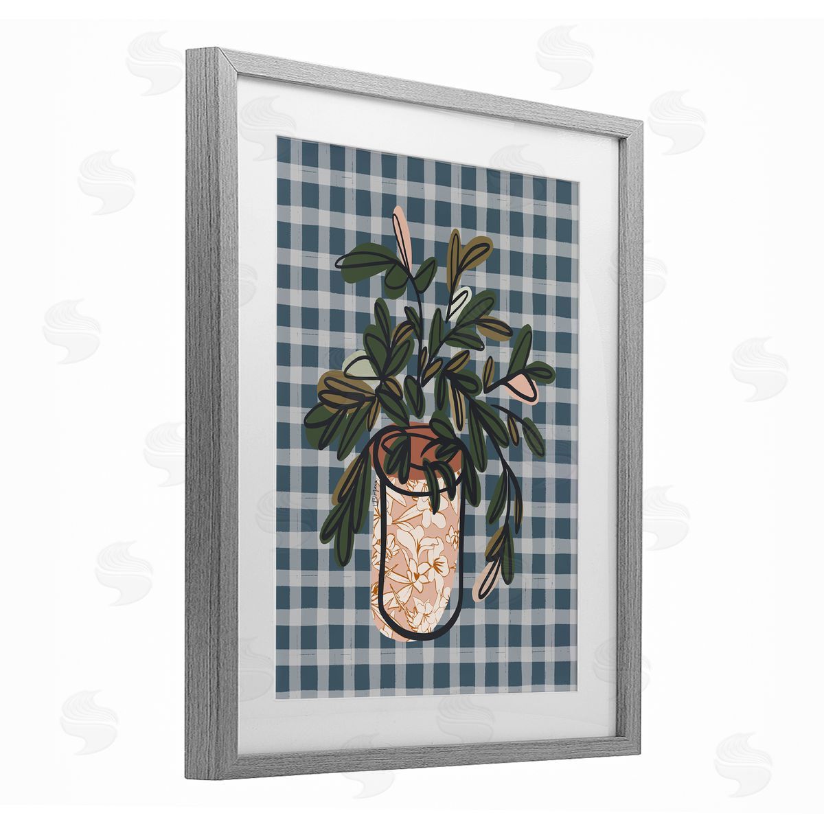 Beki Marquardt Conservatory Gardens on Plaid Canvas Wall Art Print