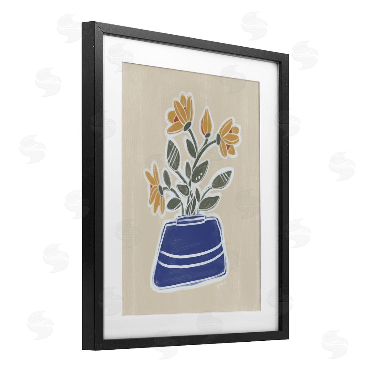 Beki Marquardt April Spring Daisy Vase Canvas Wall Art Print
