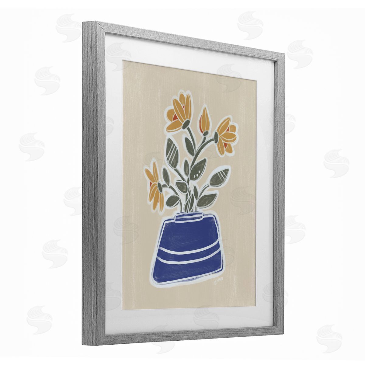 Beki Marquardt April Spring Daisy Vase Canvas Wall Art Print
