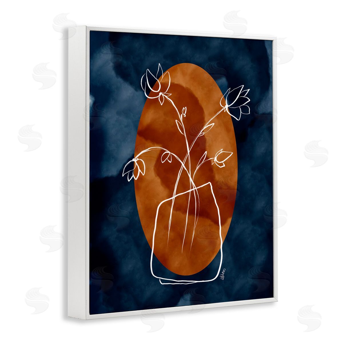 Beki Marquardt Sapphire Tone Flowers Canvas Wall Art Print