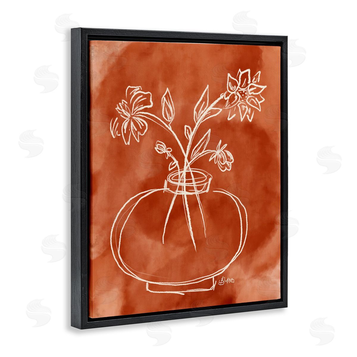 Beki Marquardt Ember Tone Minimal Flowers Canvas Wall Art Print