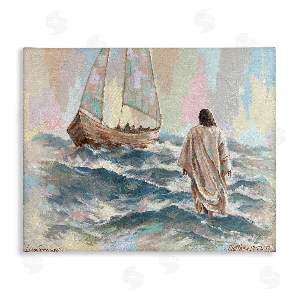 Linda Sperruzzi Don't Be Afraid Spiritual Painting Canvas Wall Art Print