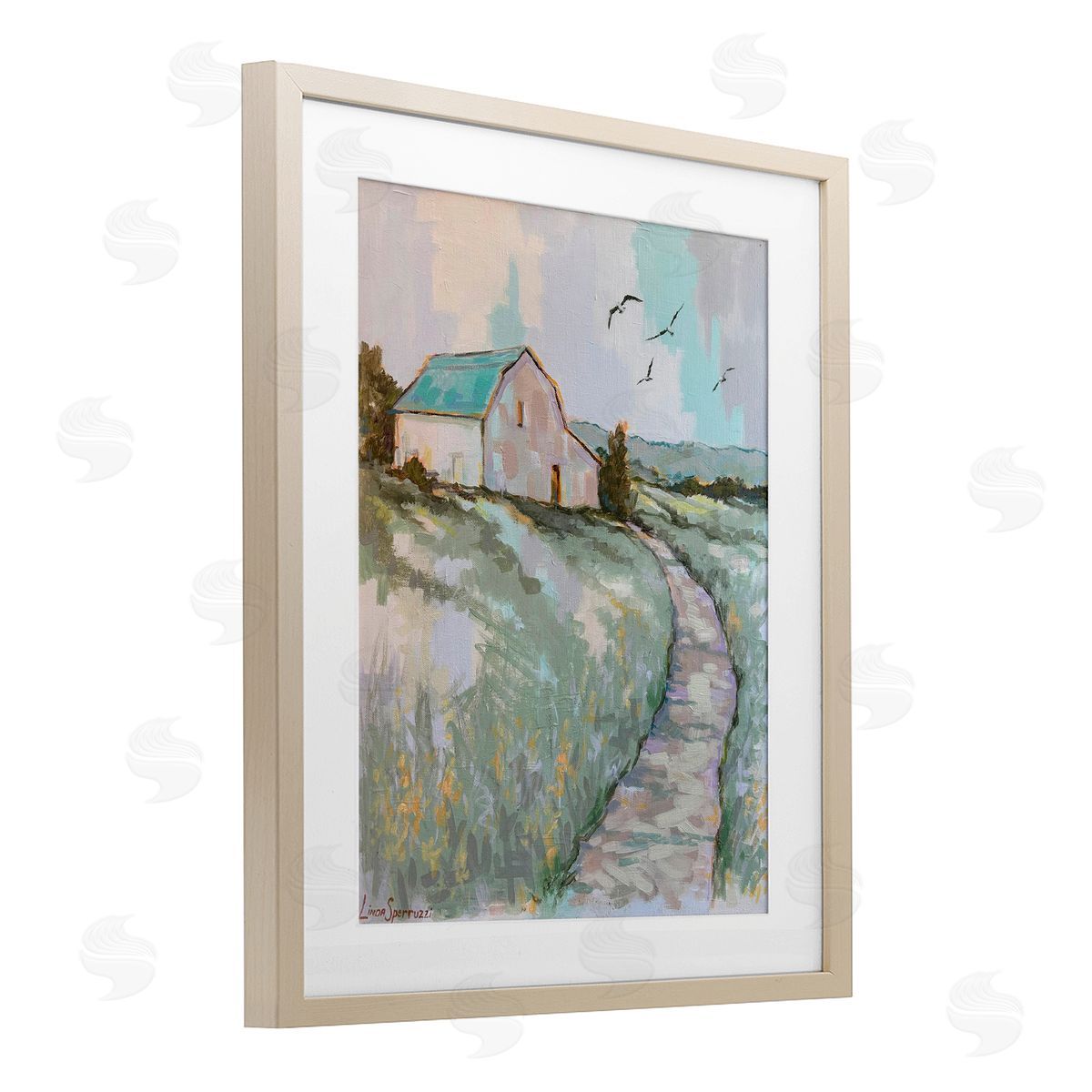 Linda Sperruzzi Peaceful Homestead Landscape Canvas Wall Art Print