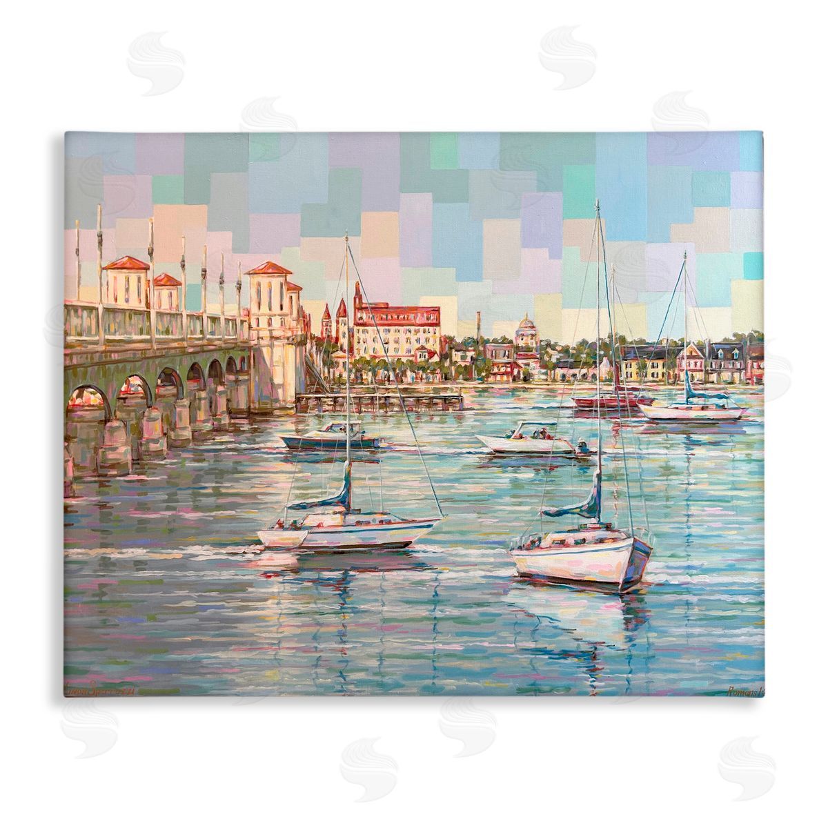 Linda Sperruzzi The Colors Of Bayfront Canvas Wall Art Print