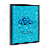Susan Lugar | Blue Cherries Teacup on Florals