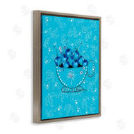 Susan Lugar | Blue Cherries Teacup on Florals