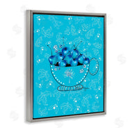 Susan Lugar | Blue Cherries Teacup on Florals