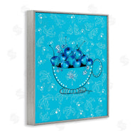 Susan Lugar | Blue Cherries Teacup on Florals