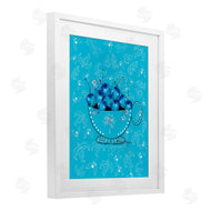 Susan Lugar | Blue Cherries Teacup on Florals
