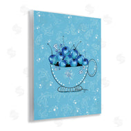 Susan Lugar | Blue Cherries Teacup on Florals