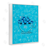Susan Lugar | Blue Cherries Teacup on Florals