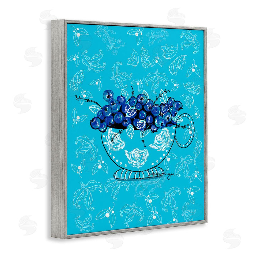 Susan Lugar | Bright Blue Blueberries in Teacup