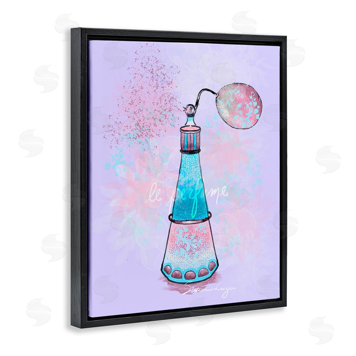 Susan Lugar Le Perfume on Purple Canvas Wall Art Print
