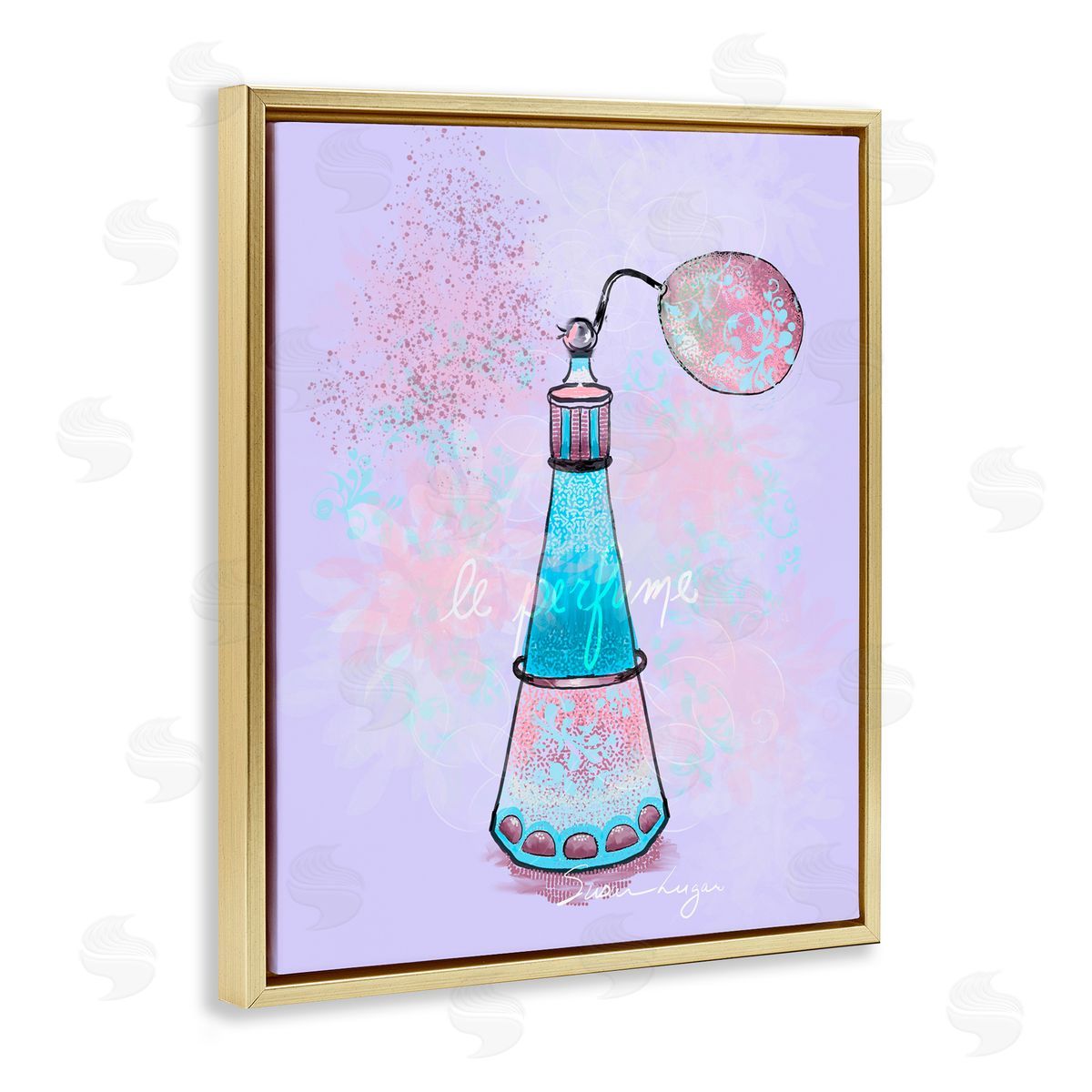 Susan Lugar Le Perfume on Purple Canvas Wall Art Print