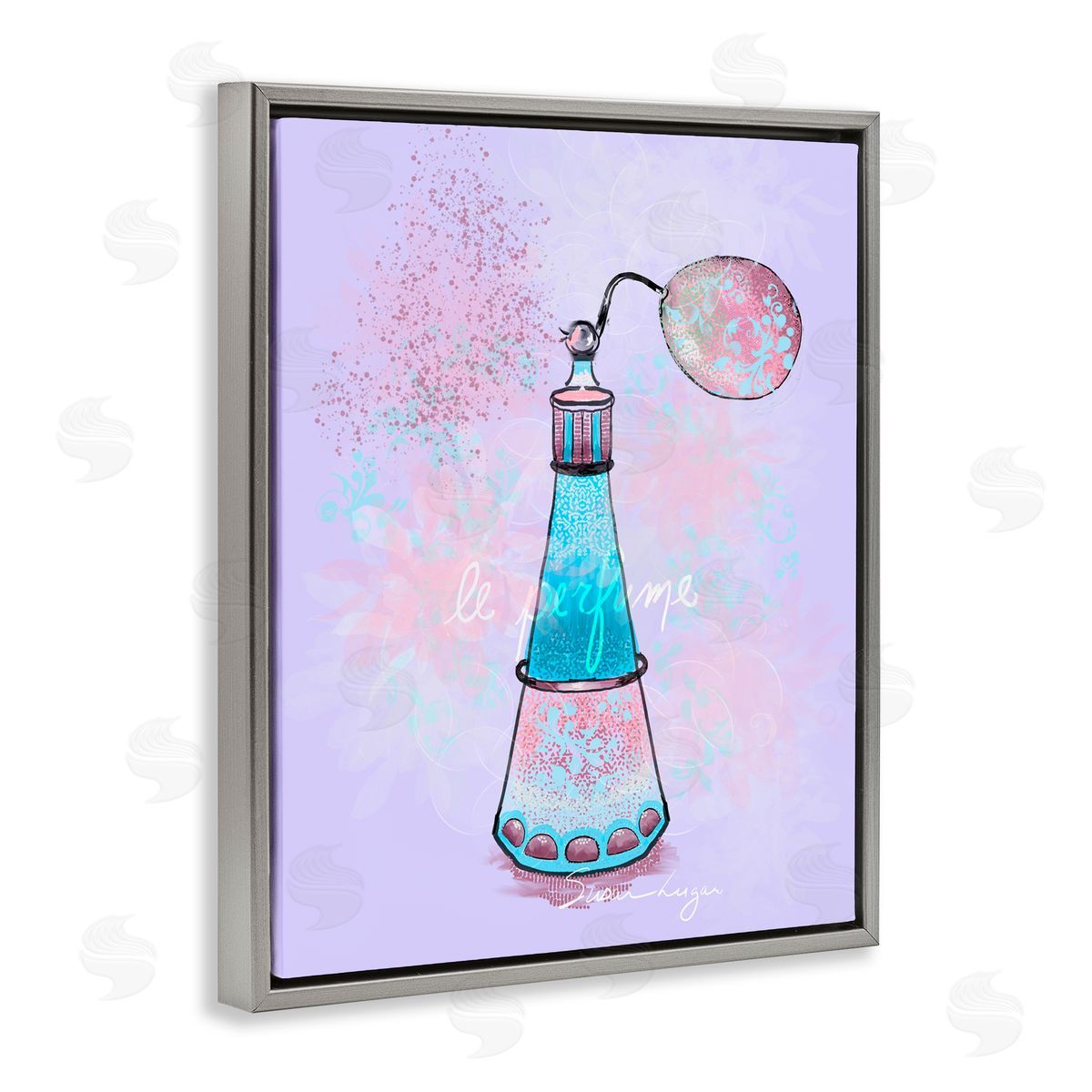 Susan Lugar Le Perfume on Purple Canvas Wall Art Print