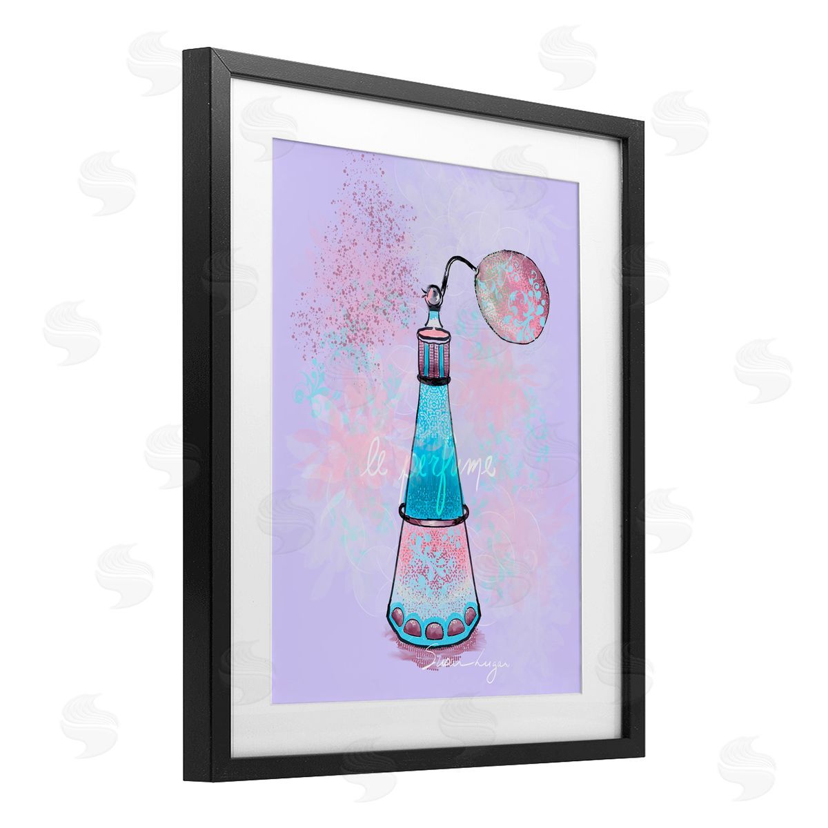 Susan Lugar Le Perfume on Purple Canvas Wall Art Print