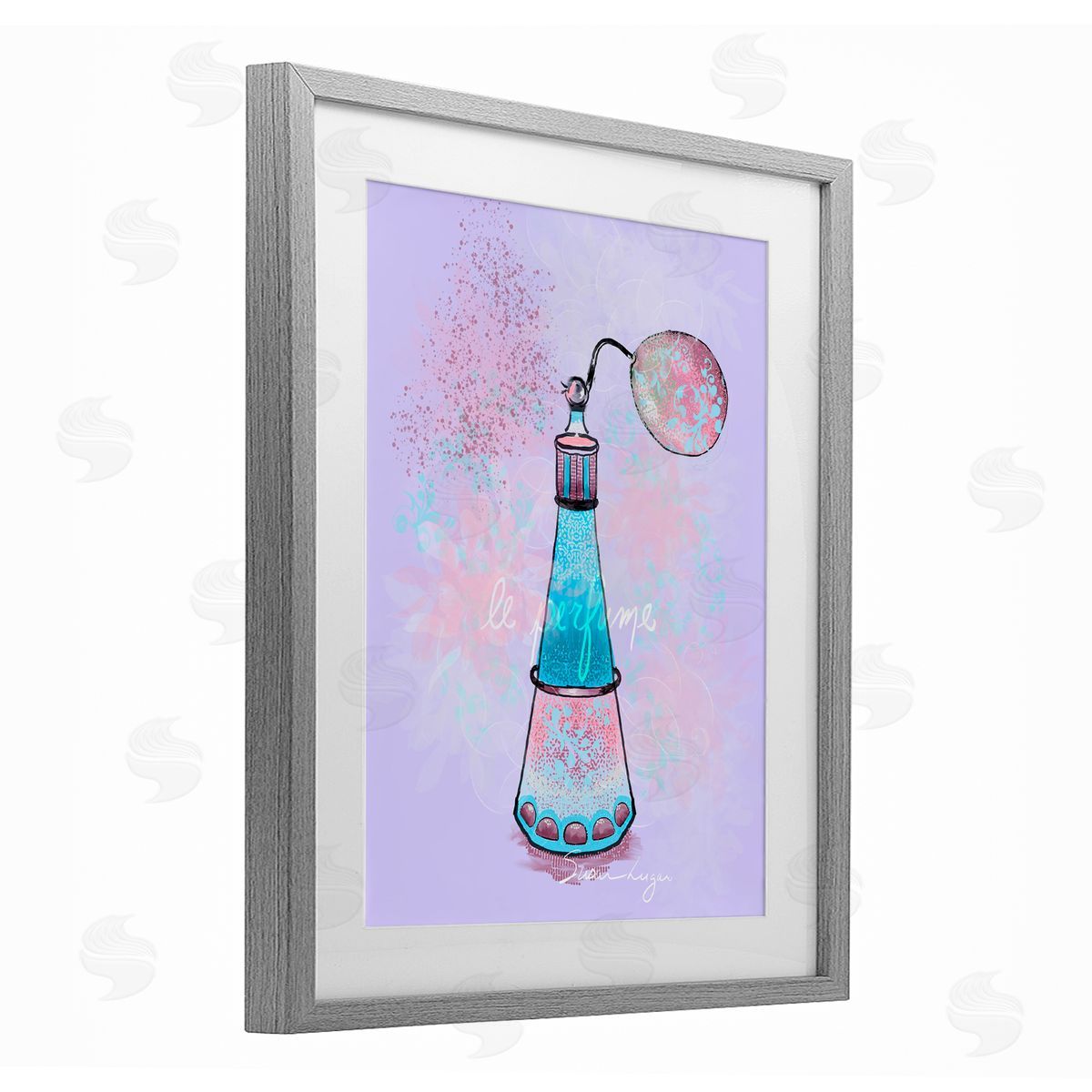 Susan Lugar Le Perfume on Purple Canvas Wall Art Print