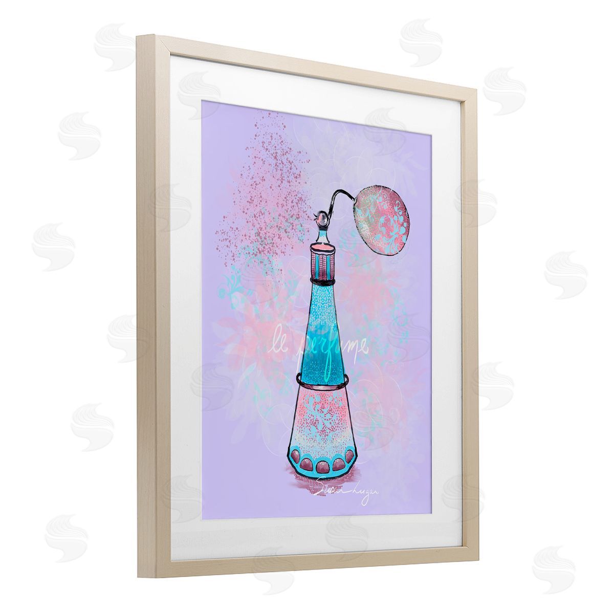 Susan Lugar Le Perfume on Purple Canvas Wall Art Print