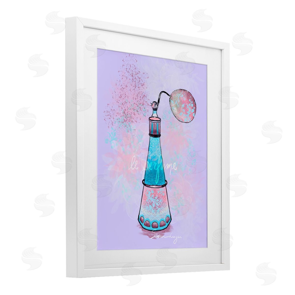 Susan Lugar Le Perfume on Purple Canvas Wall Art Print