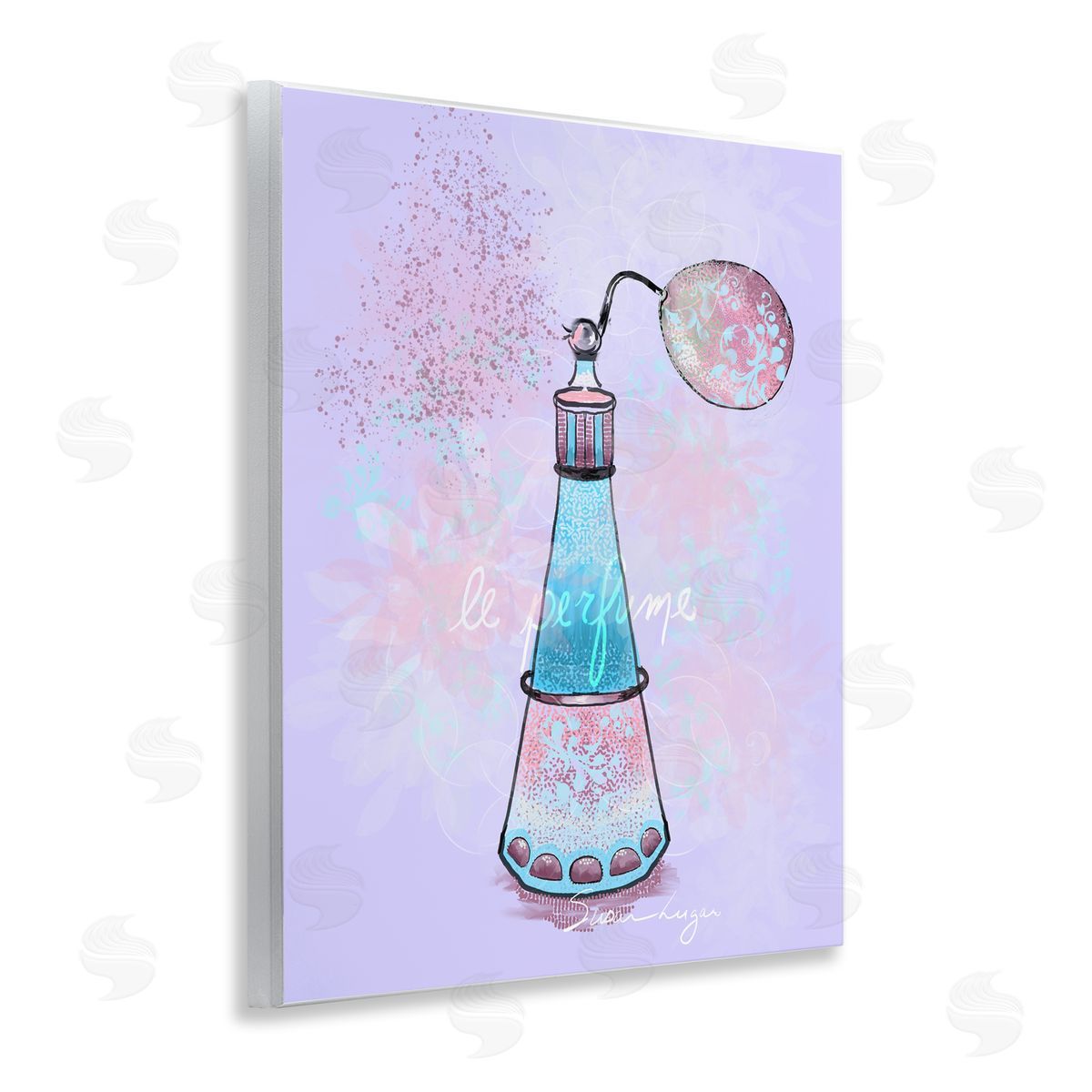 Susan Lugar Le Perfume on Purple Canvas Wall Art Print