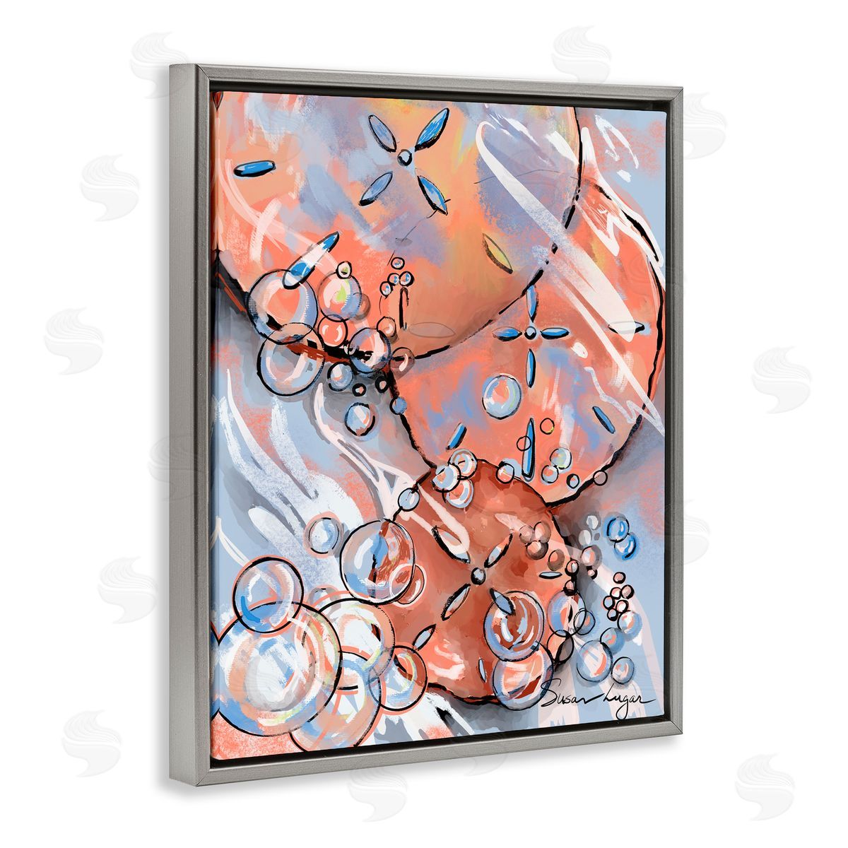 Susan Lugar Abstract Brown Sand Dollars Canvas Wall Art Print