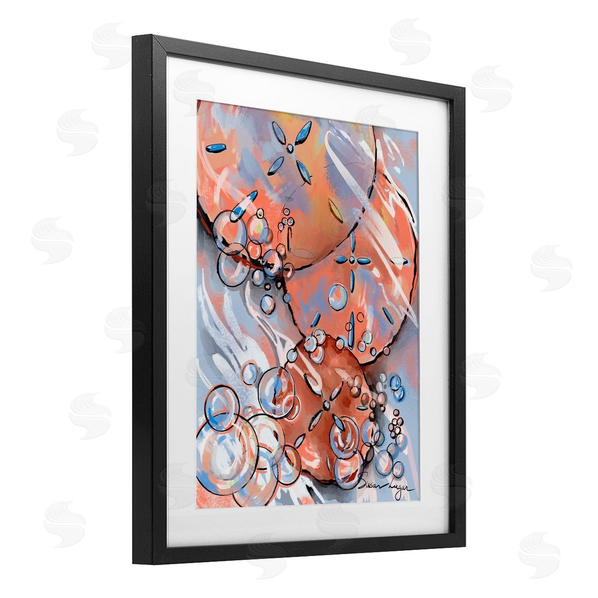 Susan Lugar Abstract Brown Sand Dollars Canvas Wall Art Print