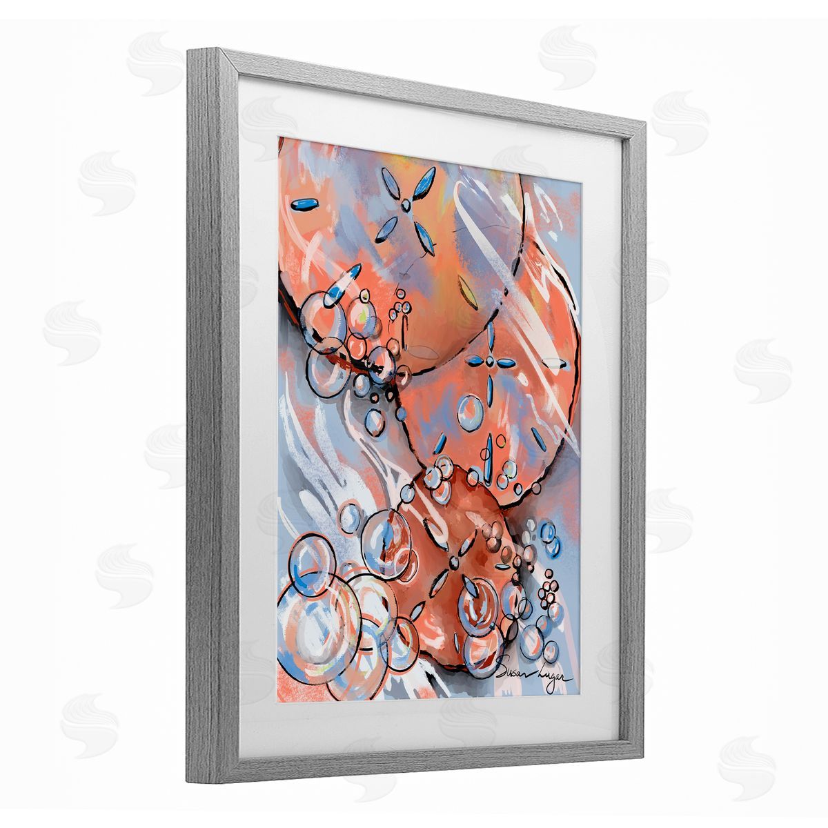 Susan Lugar Abstract Brown Sand Dollars Canvas Wall Art Print