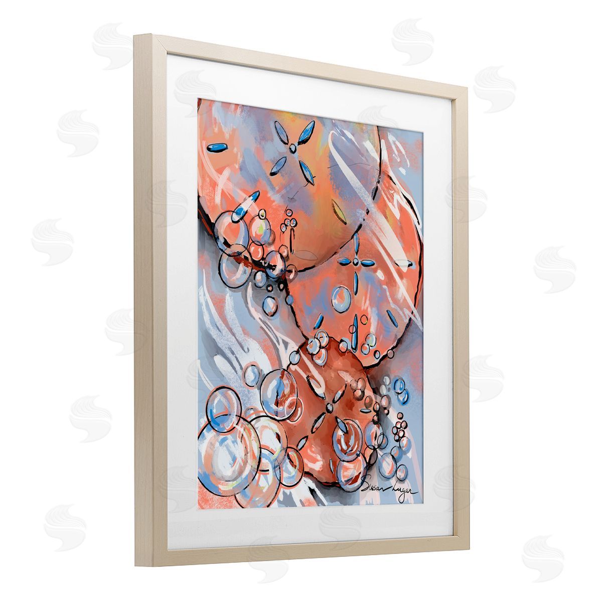 Susan Lugar Abstract Brown Sand Dollars Canvas Wall Art Print