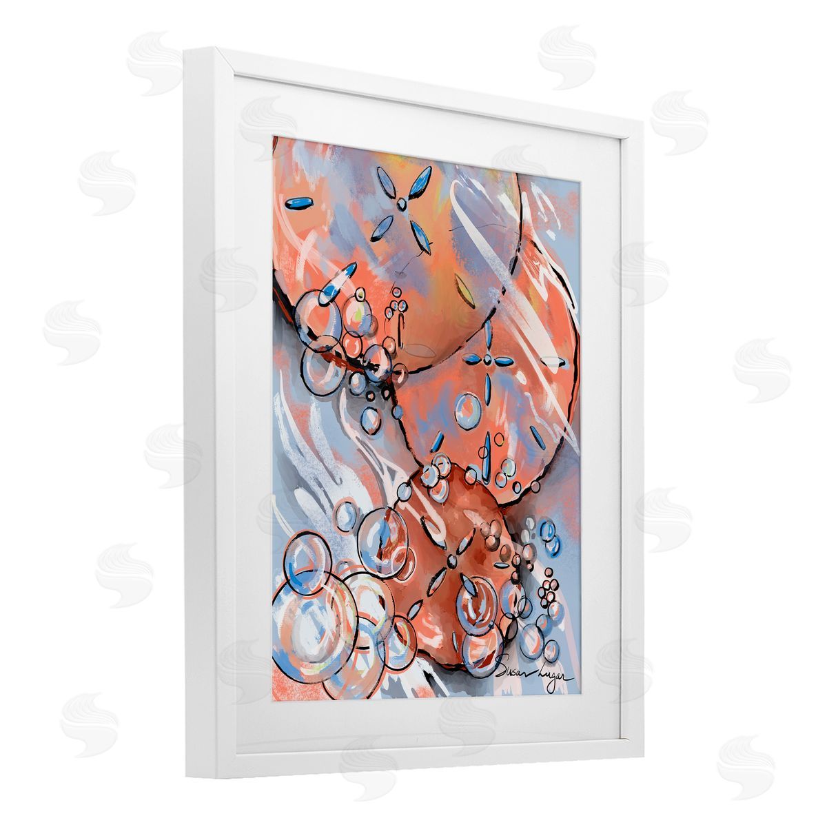 Susan Lugar Abstract Brown Sand Dollars Canvas Wall Art Print