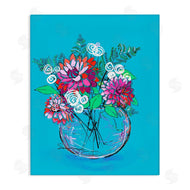 Susan Lugar | Dahlias in Clear Vase