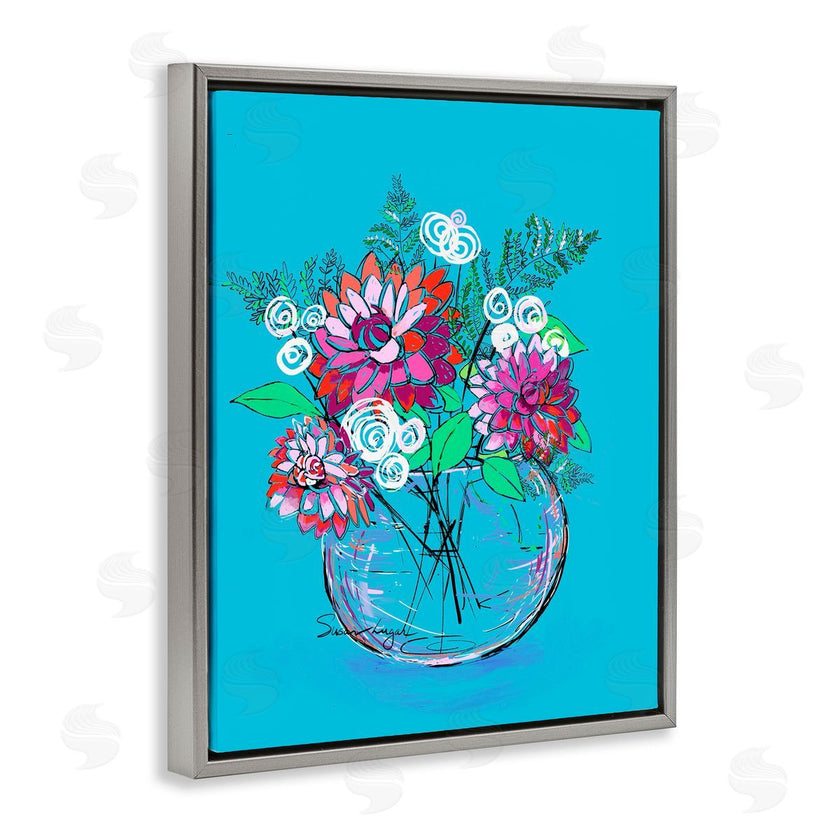 Susan Lugar | Dahlias in Clear Vase