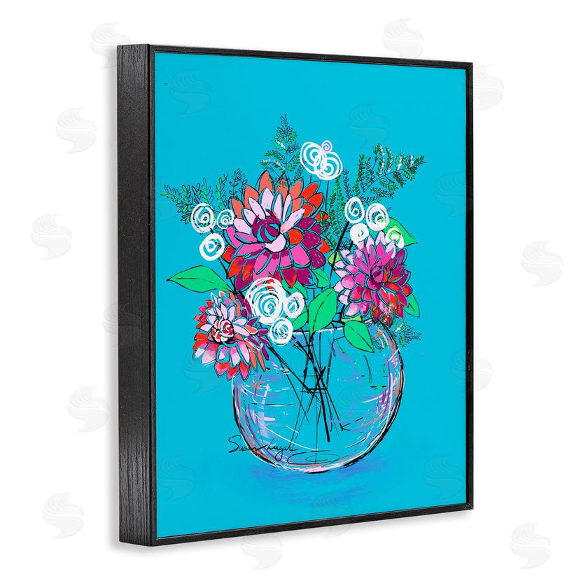 Susan Lugar | Dahlias in Clear Vase