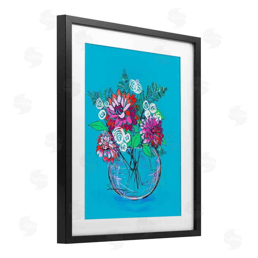 Susan Lugar | Dahlias in Clear Vase