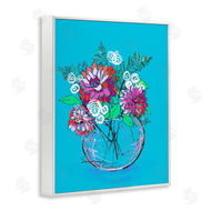 Susan Lugar | Dahlias in Clear Vase