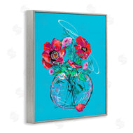 Susan Lugar | Vivid Poppies in Clear Vase