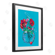 Susan Lugar | Vivid Poppies in Clear Vase
