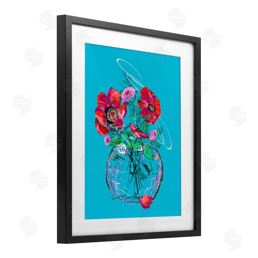 Susan Lugar | Vivid Poppies in Clear Vase