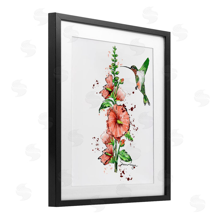 Susan Lugar | Hummingbird And Hollyhock