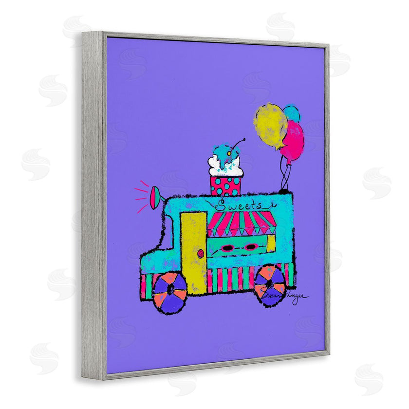 Susan Lugar | Ice Cream Truck on Purple