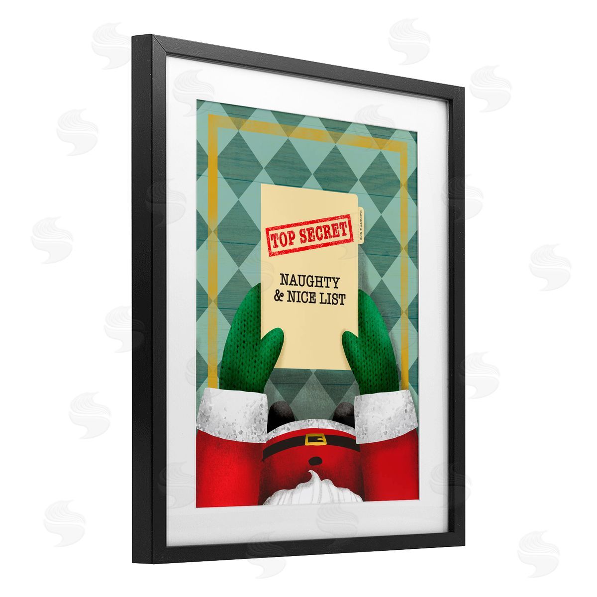 Jilly Jack Designs Top Secret Santa List Canvas Wall Art Print